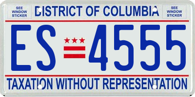 DC license plate ES4555