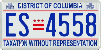 DC license plate ES4558