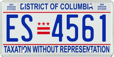 DC license plate ES4561