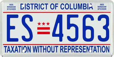 DC license plate ES4563