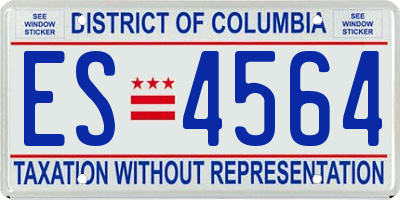 DC license plate ES4564