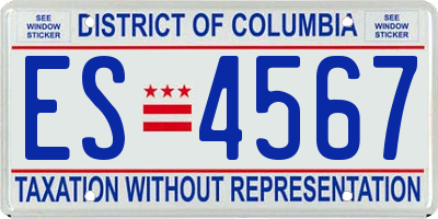DC license plate ES4567