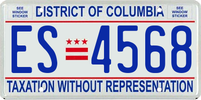 DC license plate ES4568
