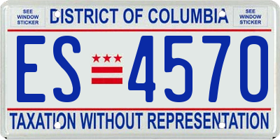 DC license plate ES4570