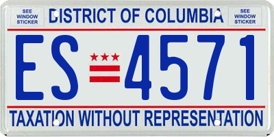 DC license plate ES4571