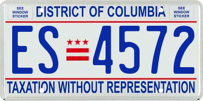 DC license plate ES4572