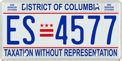 DC license plate ES4577