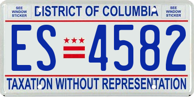 DC license plate ES4582