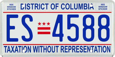 DC license plate ES4588
