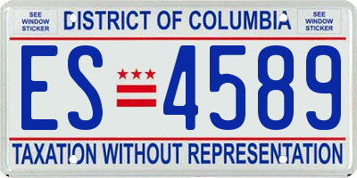 DC license plate ES4589