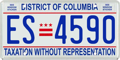 DC license plate ES4590