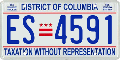 DC license plate ES4591