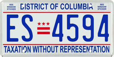 DC license plate ES4594