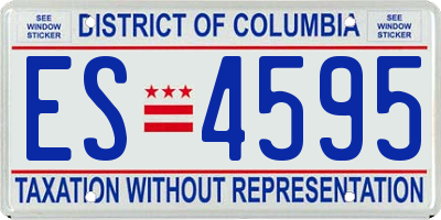 DC license plate ES4595