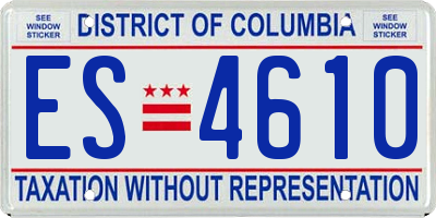 DC license plate ES4610
