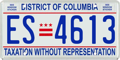 DC license plate ES4613