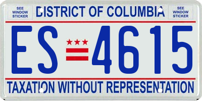 DC license plate ES4615