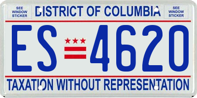 DC license plate ES4620