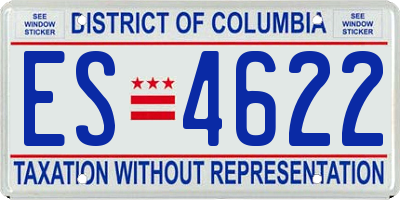 DC license plate ES4622