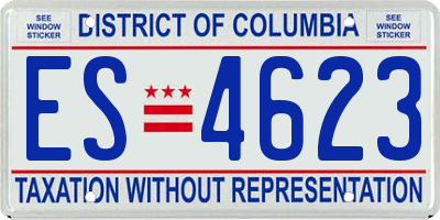 DC license plate ES4623