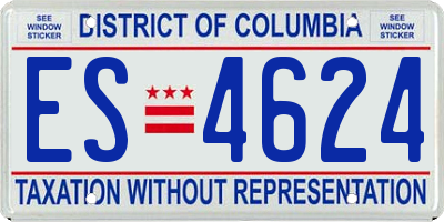DC license plate ES4624
