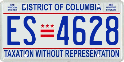 DC license plate ES4628
