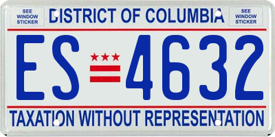 DC license plate ES4632