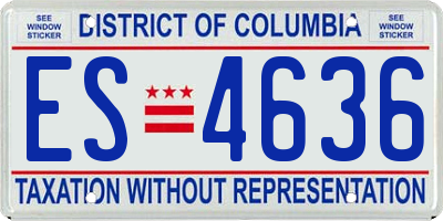 DC license plate ES4636