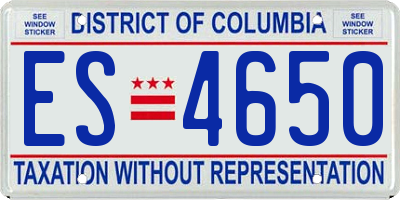 DC license plate ES4650