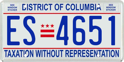 DC license plate ES4651