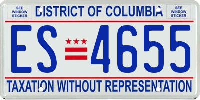 DC license plate ES4655