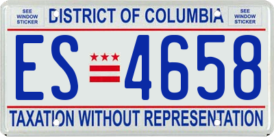 DC license plate ES4658