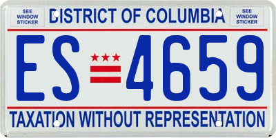 DC license plate ES4659