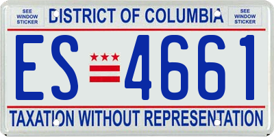 DC license plate ES4661
