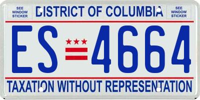 DC license plate ES4664