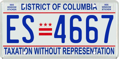 DC license plate ES4667