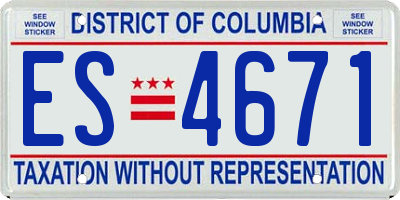 DC license plate ES4671