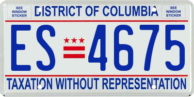 DC license plate ES4675