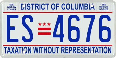 DC license plate ES4676