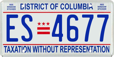 DC license plate ES4677