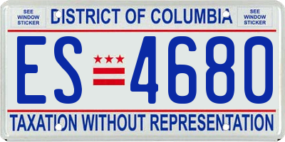 DC license plate ES4680