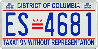 DC license plate ES4681