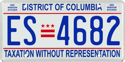 DC license plate ES4682