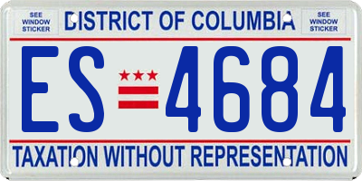 DC license plate ES4684