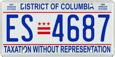 DC license plate ES4687