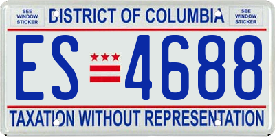 DC license plate ES4688