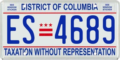 DC license plate ES4689