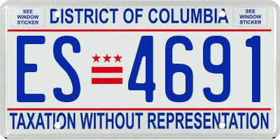 DC license plate ES4691