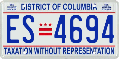 DC license plate ES4694