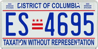 DC license plate ES4695
